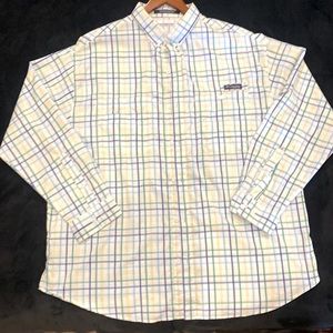 Like New!! Columbia Super TiMiami Long Sleeve Plaid Shirt 2x